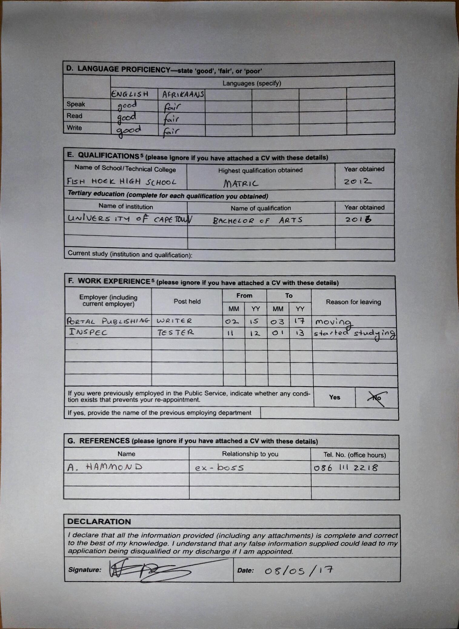 dpsa z83 form